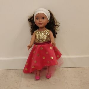 Journey Girls Just Play 18" Fashion Doll brown wavy long hair,  brown eyes